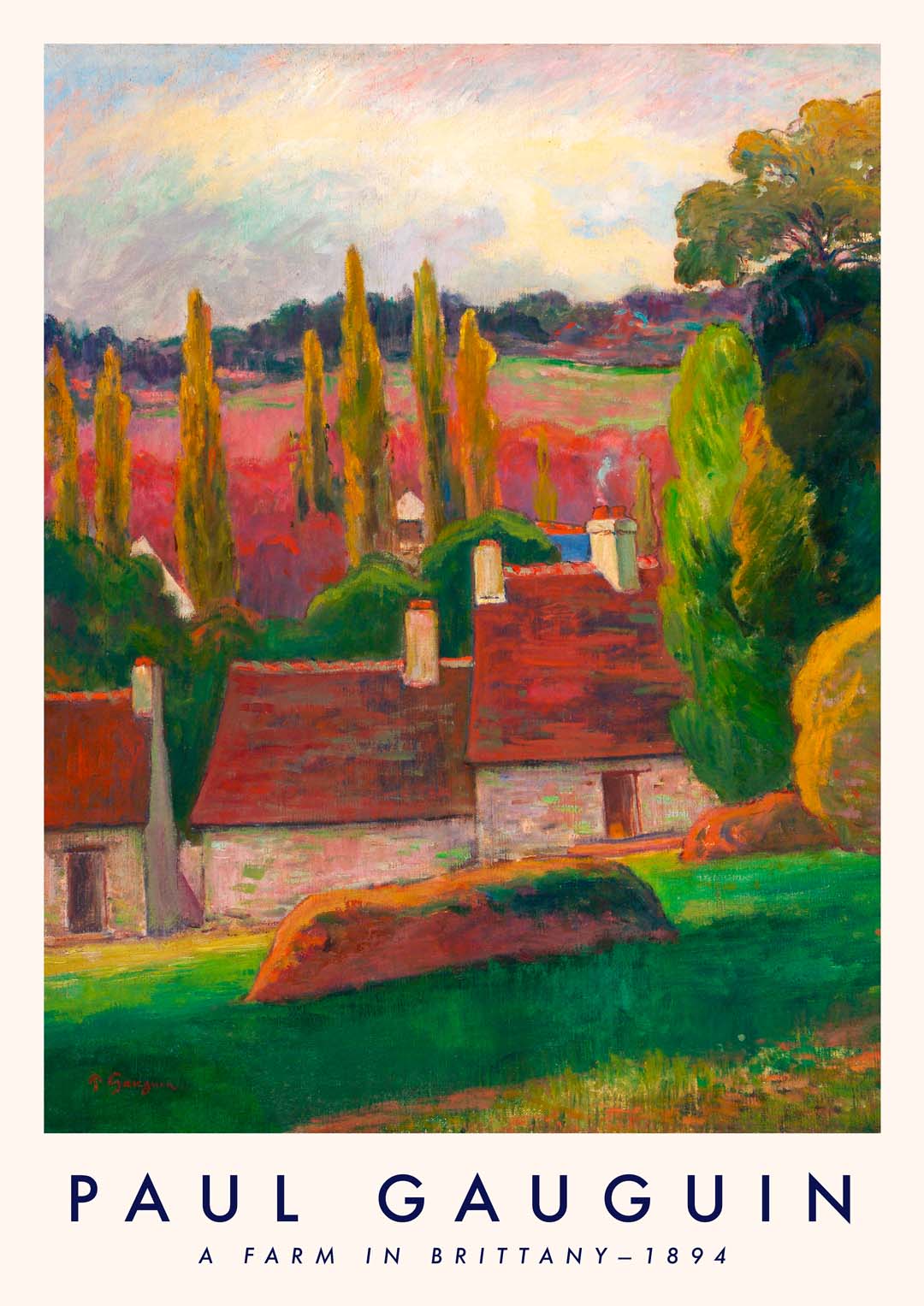 A Farm In Brittany by Paul Gauguin - Image 8