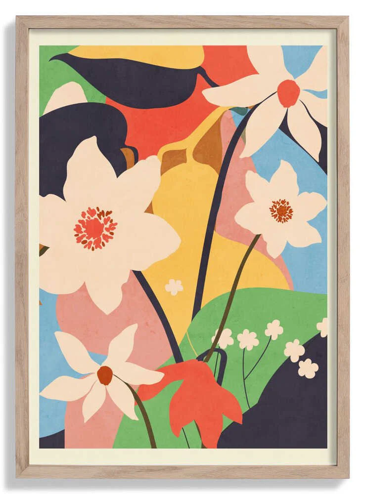 Abstract Art Landscape Flowers by ThingDesign