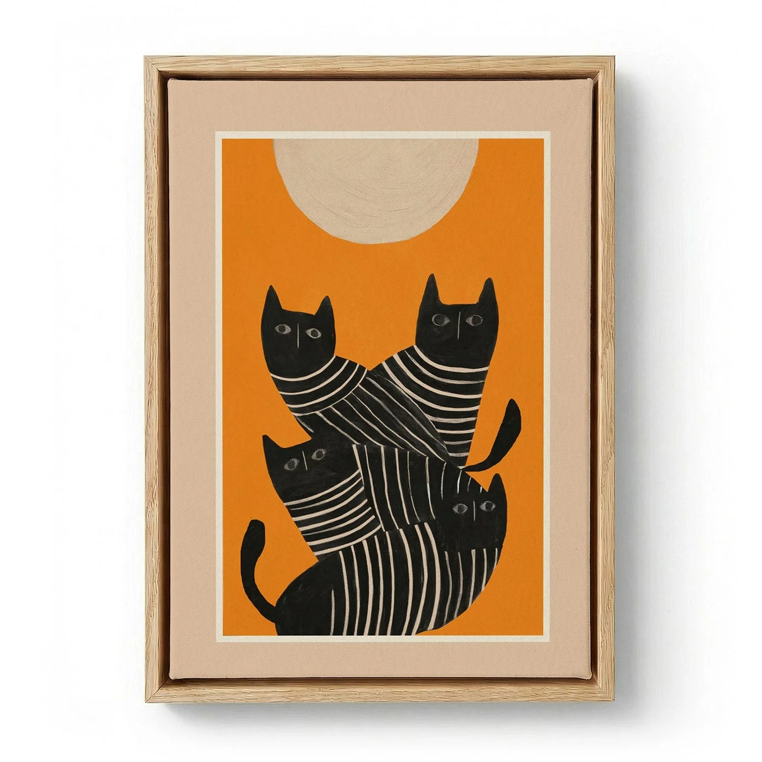 Abstract Black Cats by City Art