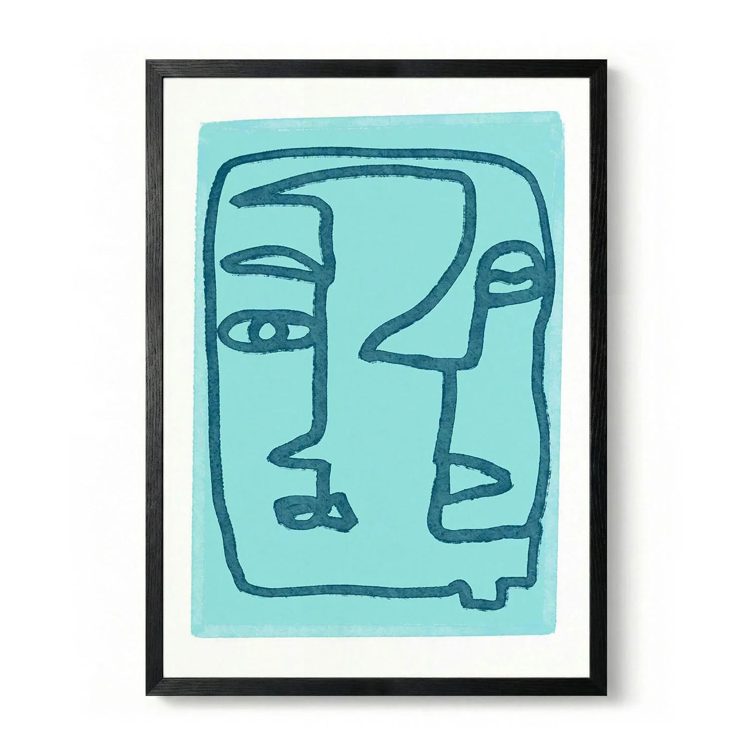 Abstract Blue Face by Sharyn Bursic - Image 5