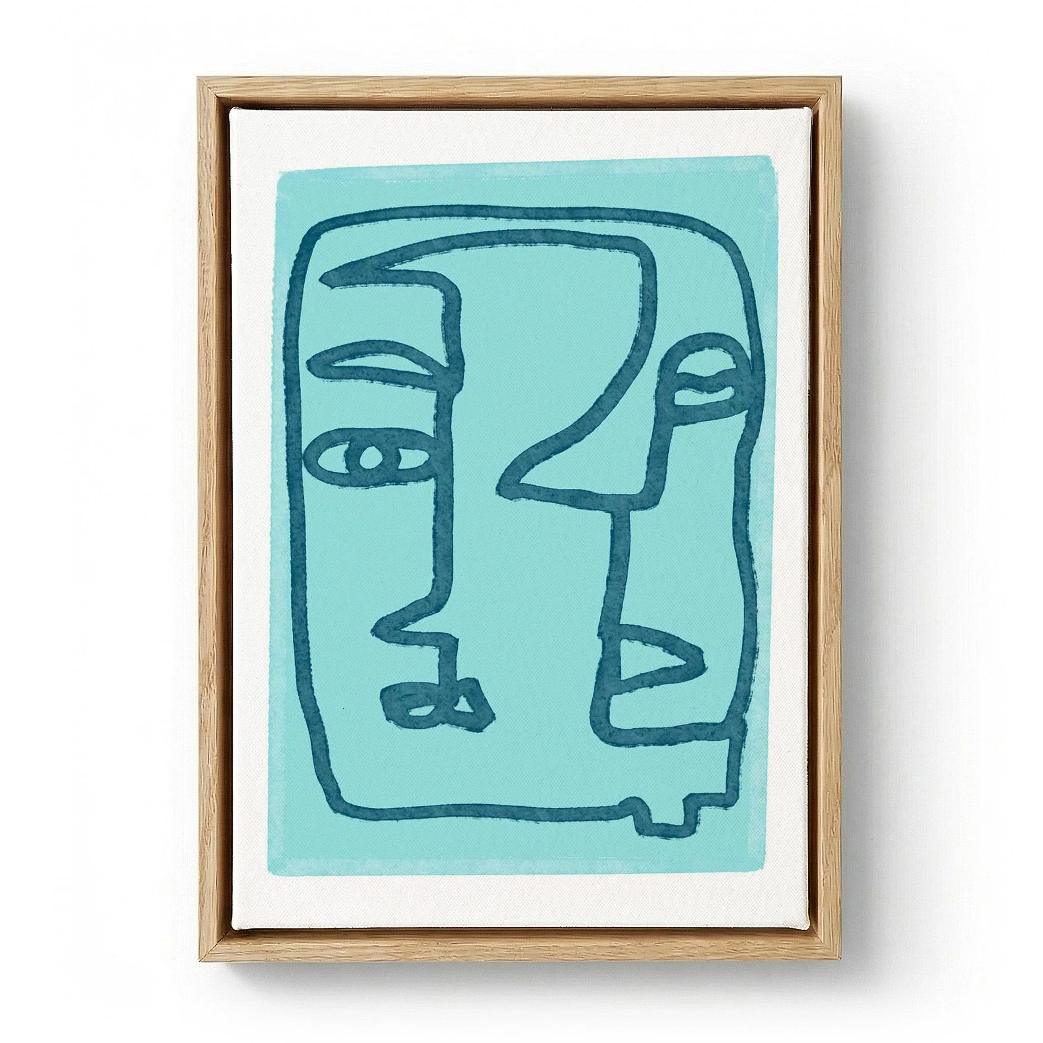 Abstract Blue Face by Sharyn Bursic