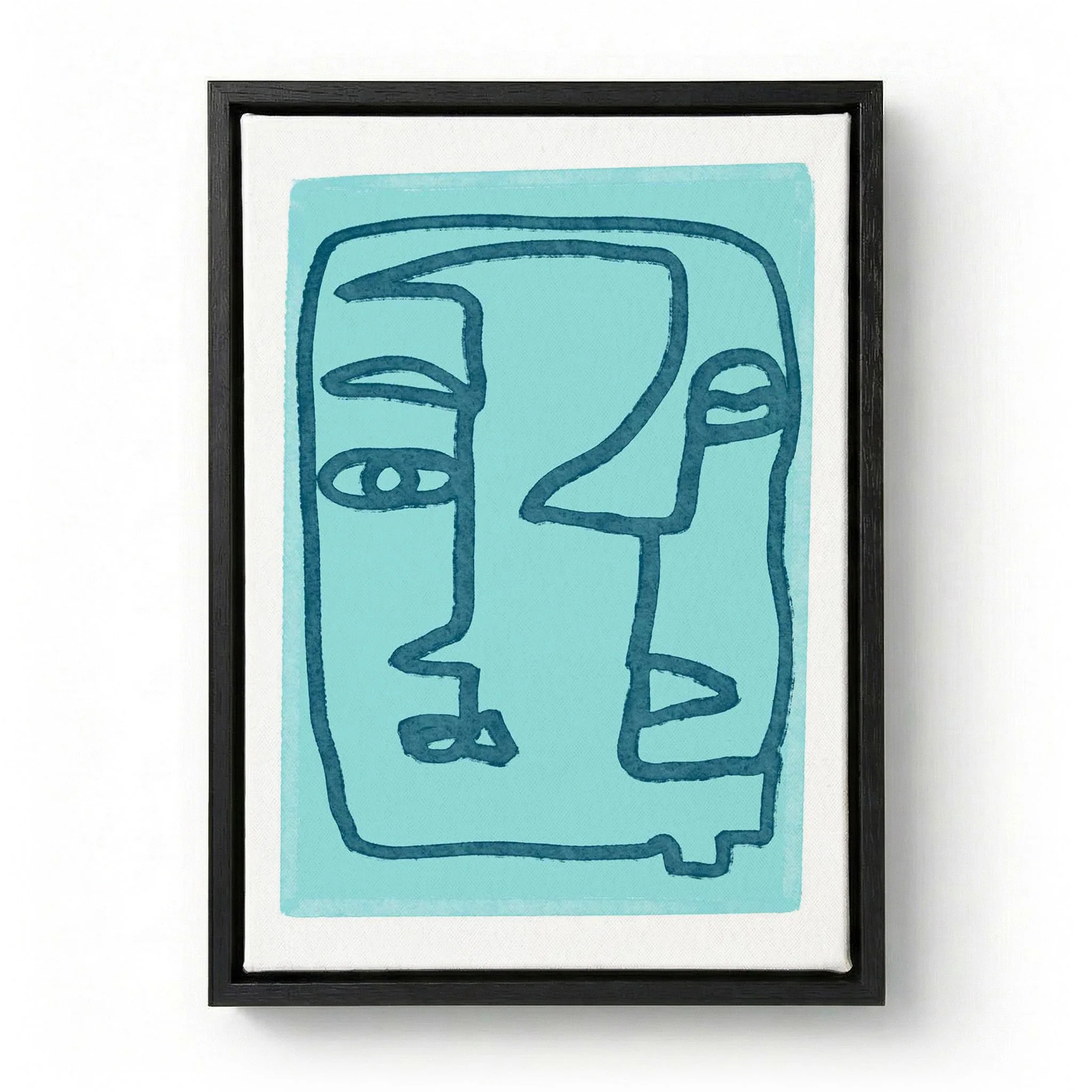Abstract Blue Face by Sharyn Bursic - Image 5