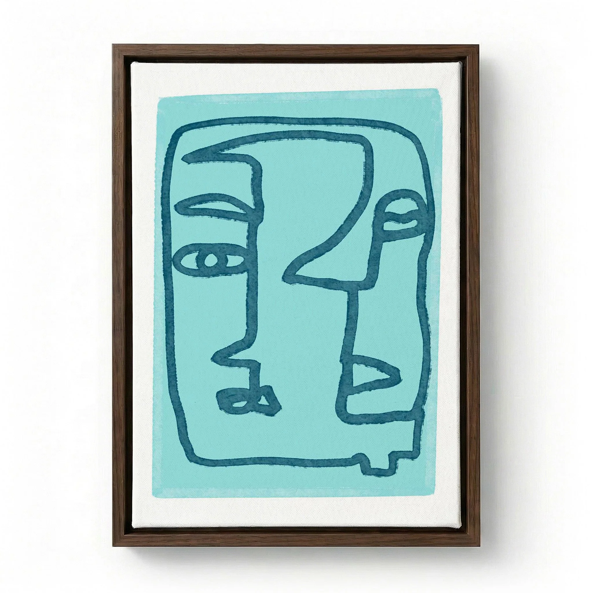 Abstract Blue Face by Sharyn Bursic - Image 6
