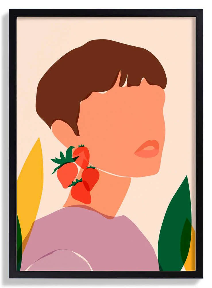 Abstract Strawberry Earrings by Kintsugi99 - Image 6