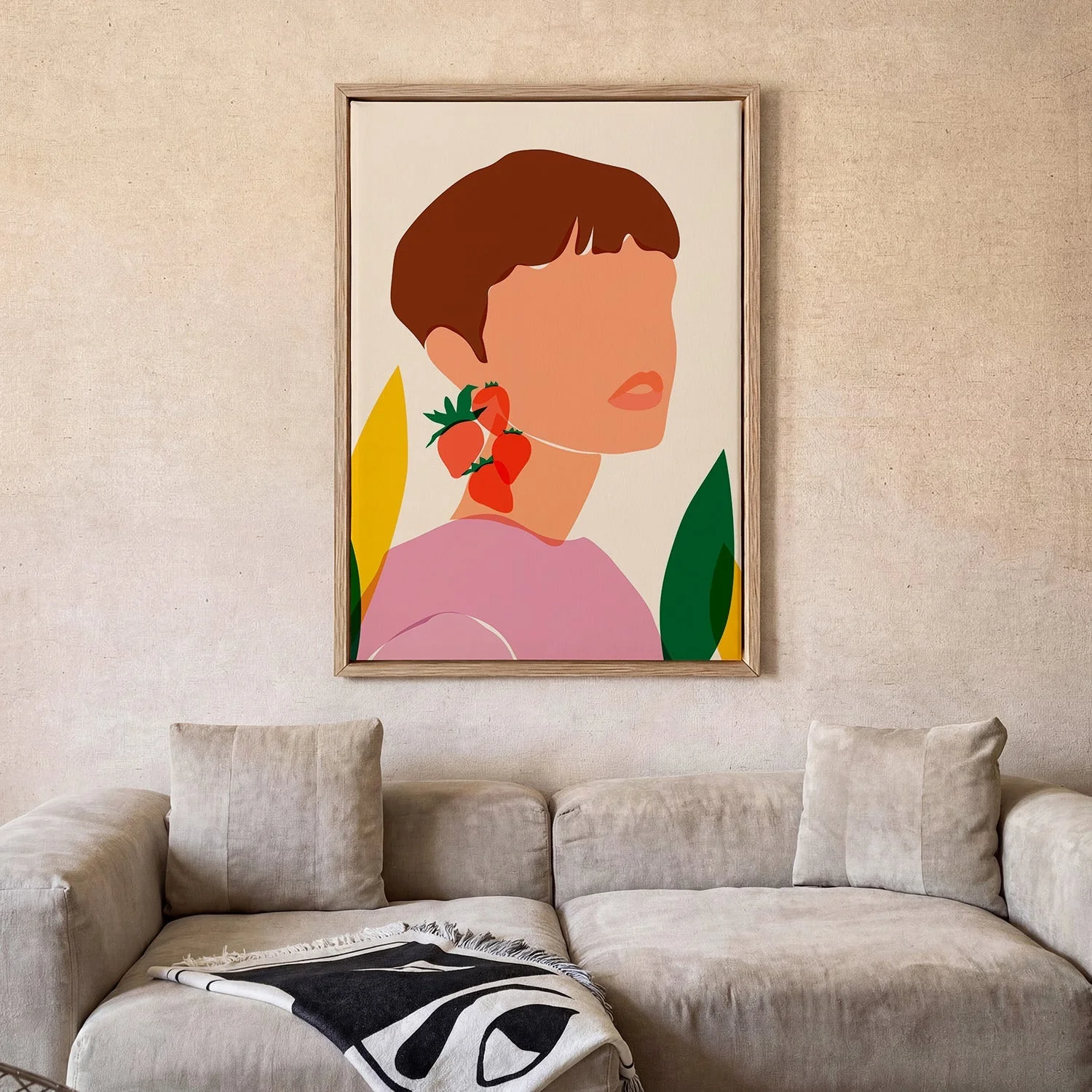 Abstract Strawberry Earrings by Kintsugi99 - Image 2