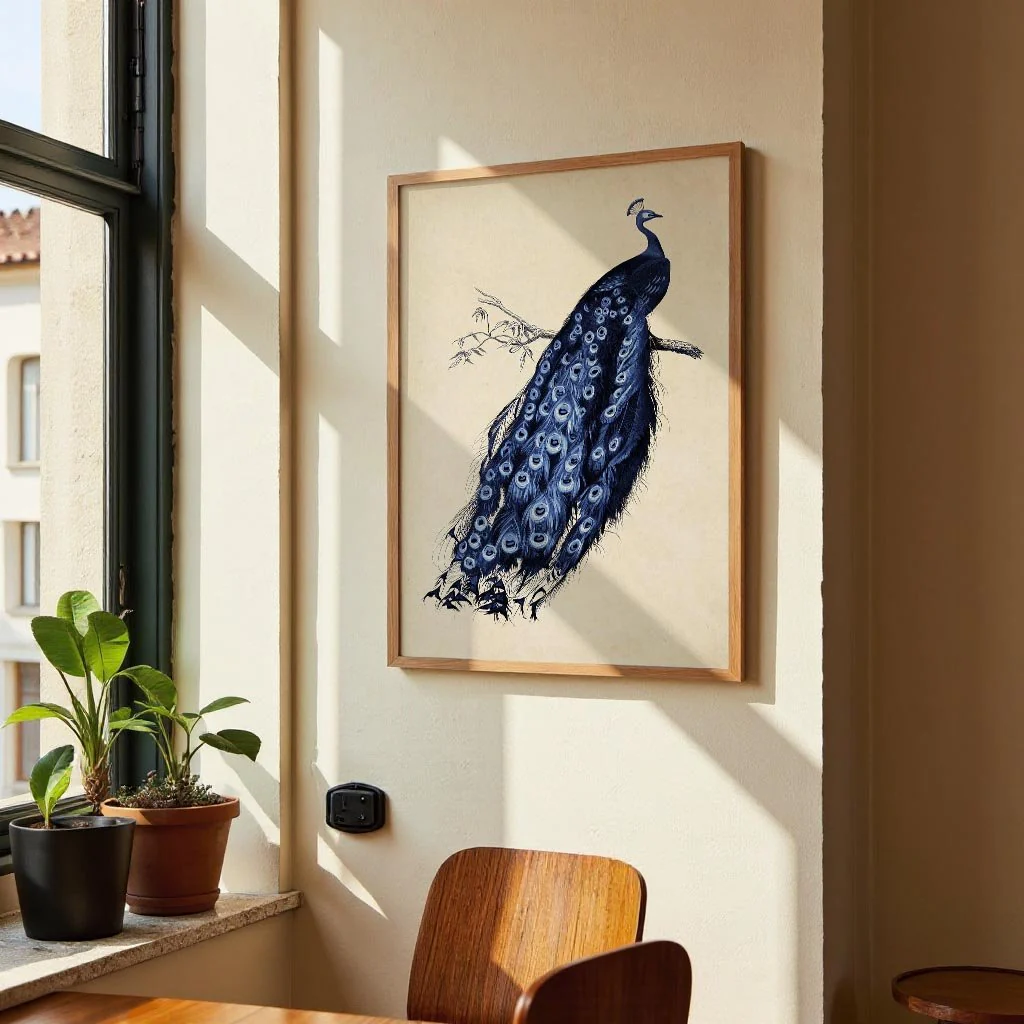 Antique Blue Peacock - Image 2