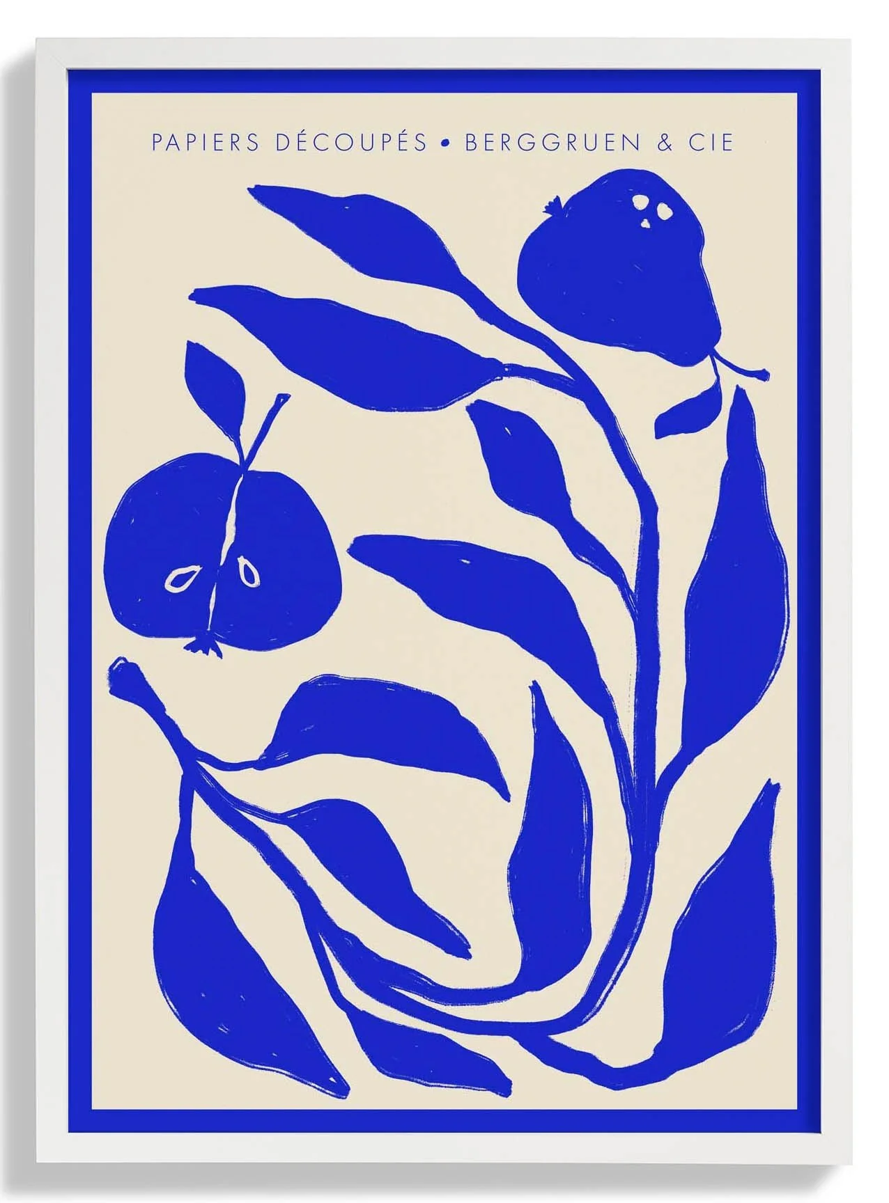 Apples Pears Blue Papiers Découpés Art Exhibition - Image 5