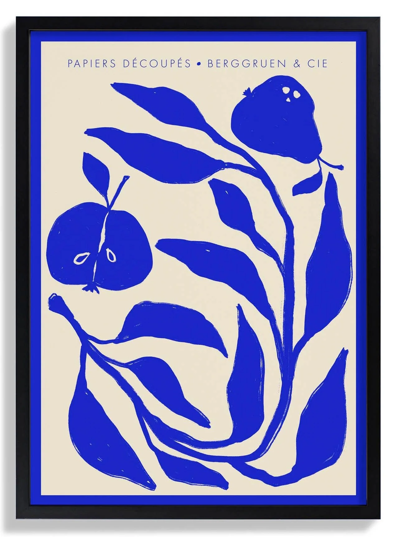 Apples Pears Blue Papiers Découpés Art Exhibition - Image 6