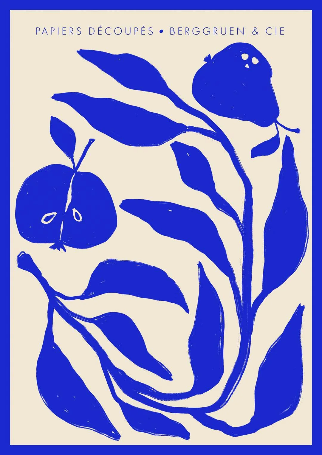 Apples Pears Blue Papiers Découpés Art Exhibition - Image 8