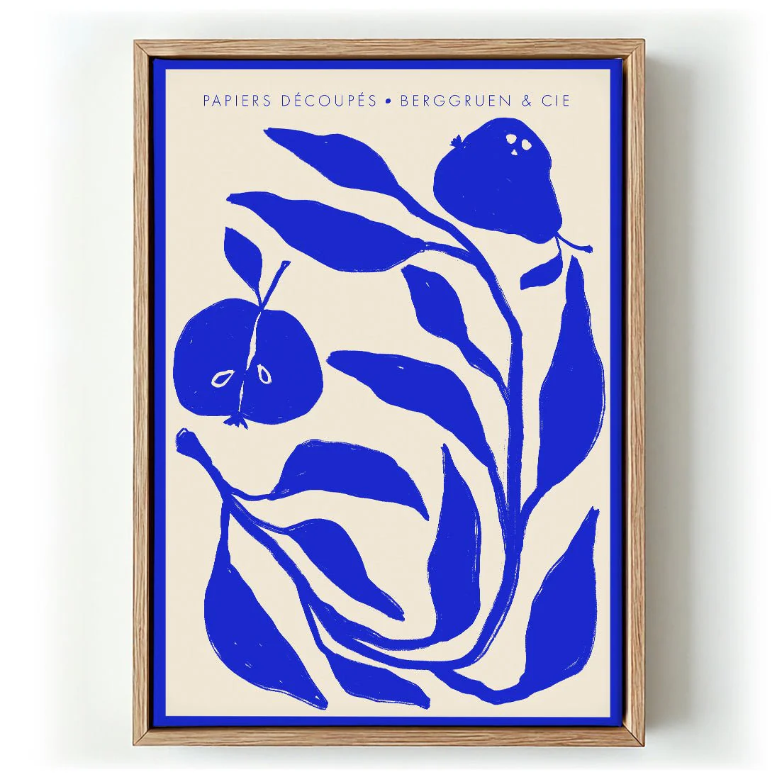 Apples Pears Blue Papiers Découpés Art Exhibition