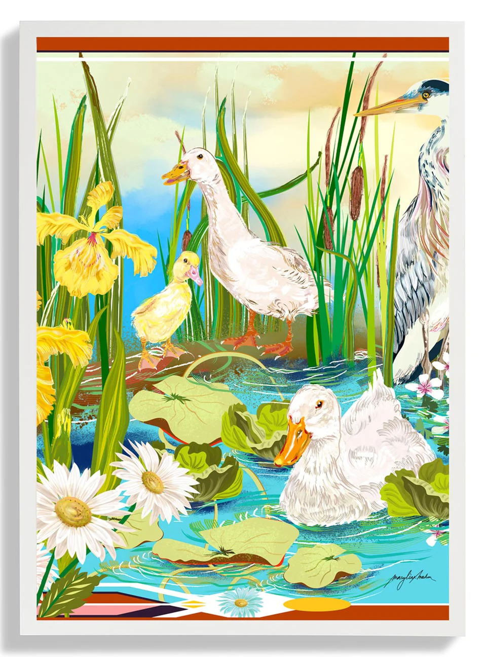 Art Deco Pekin Ducks by Marylène Madou - Image 5