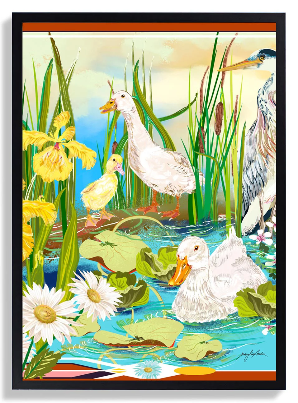 Art Deco Pekin Ducks by Marylène Madou - Image 6