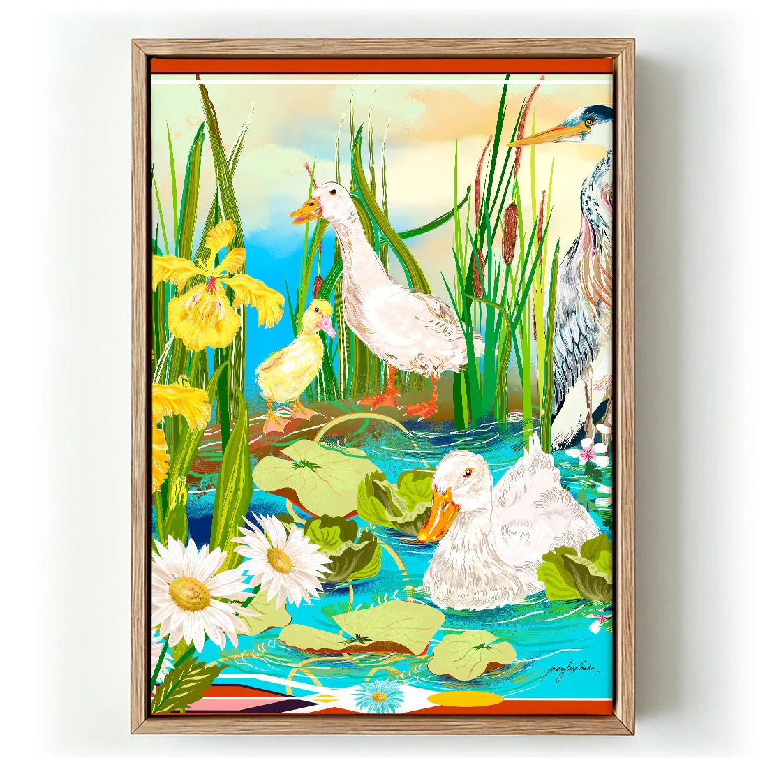 Art Deco Pekin Ducks by Marylène Madou