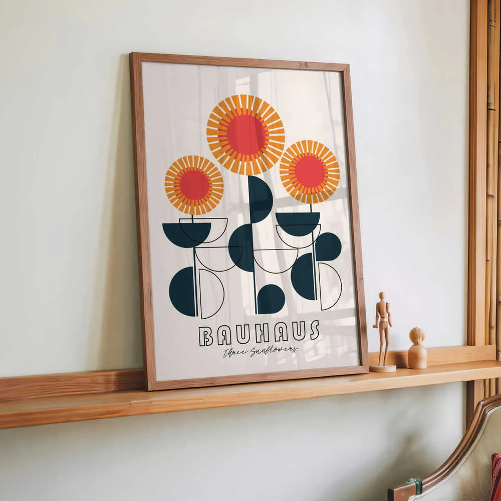 Bauhaus - Three Sunflowers by CATS AND DOTZ - Image 2