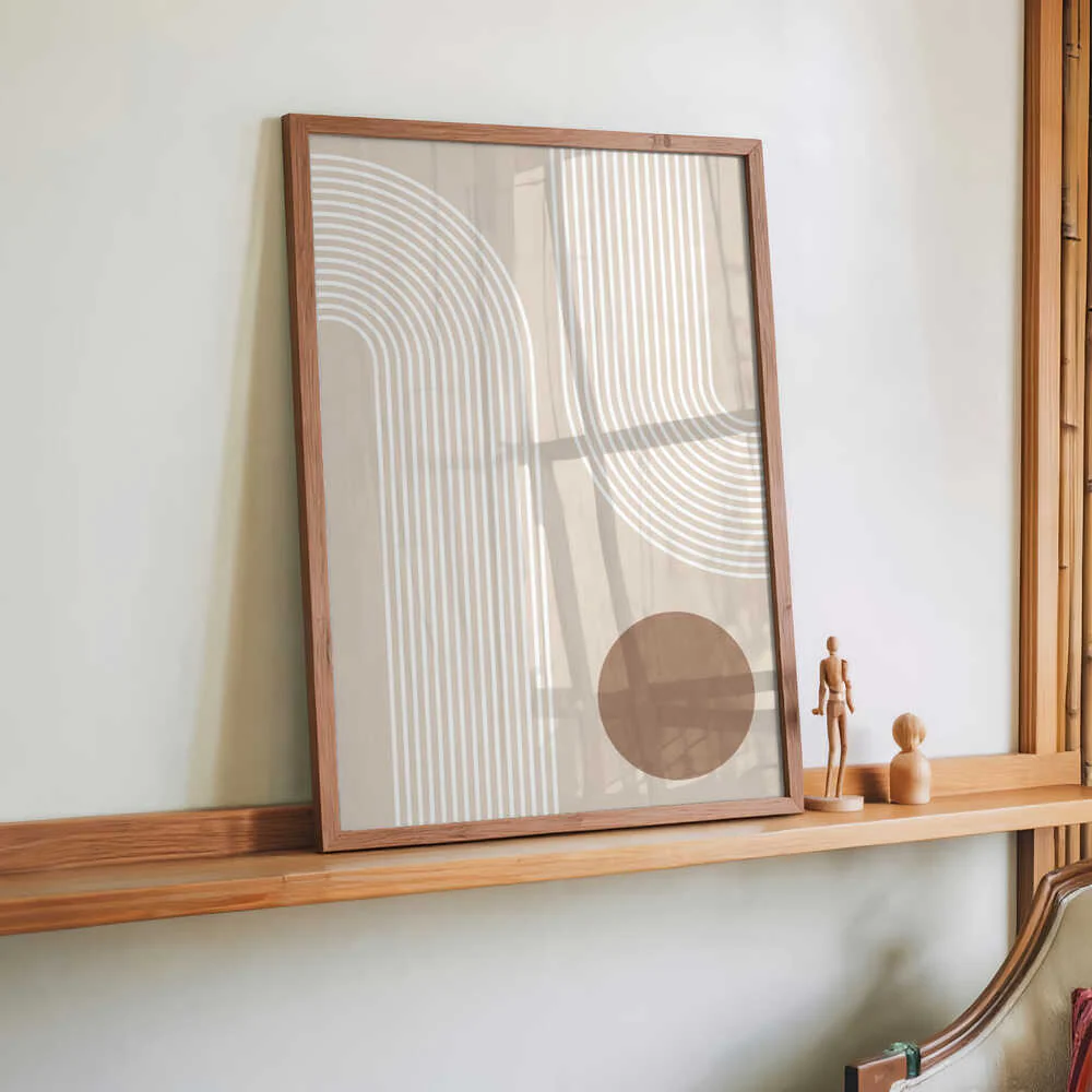 Beige Arc Poster by Elena Ristova - Image 2