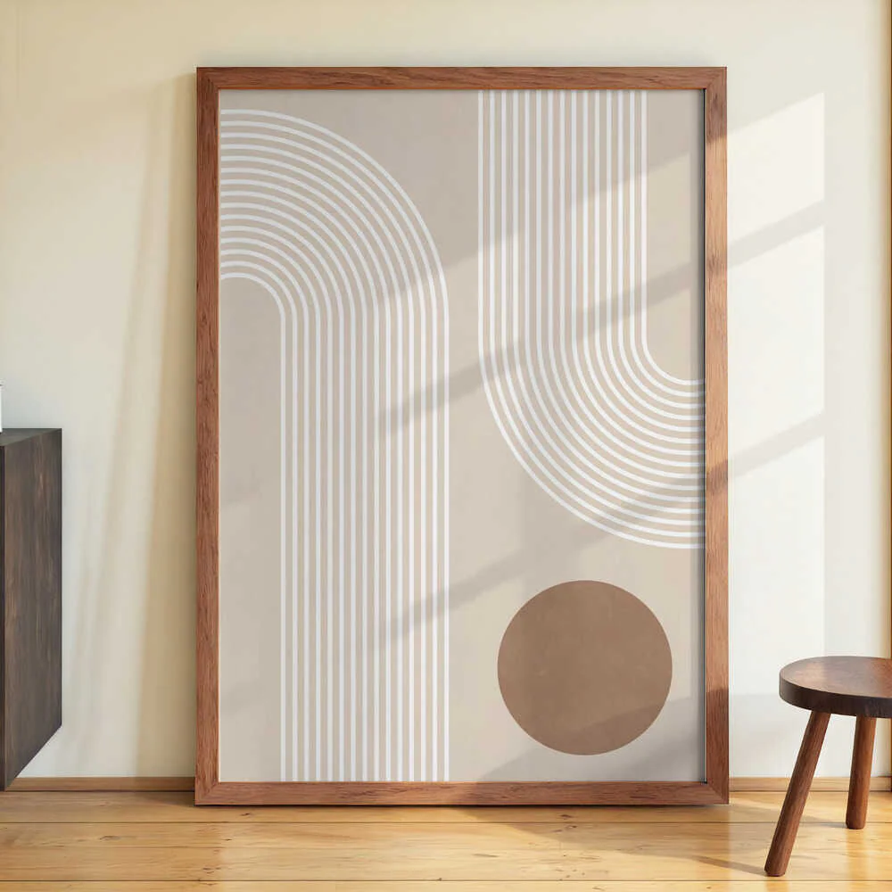 Beige Arc Poster by Elena Ristova - Image 3
