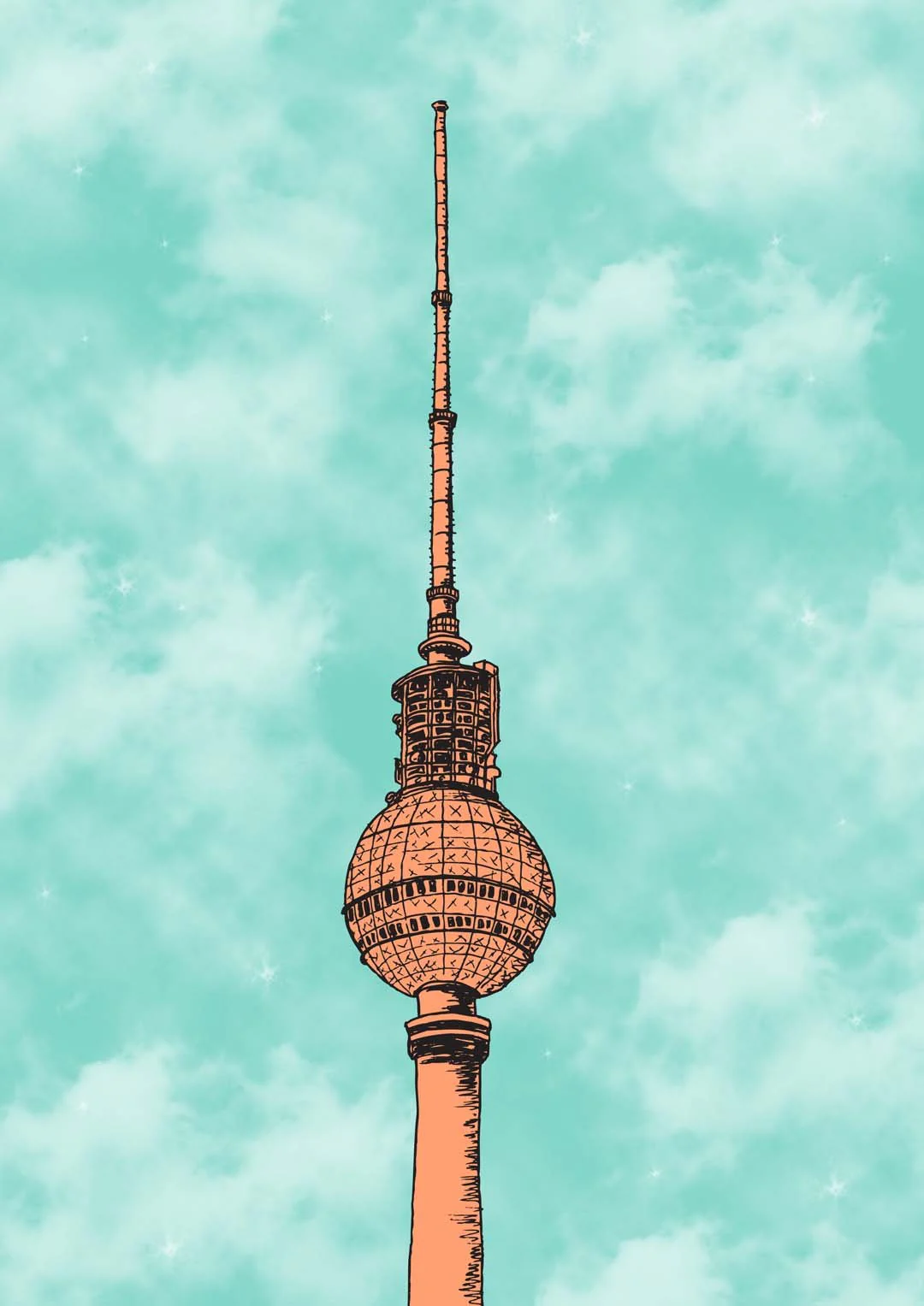 Berlin Blue Skies TV Tower by Kaitlyn Parker - Image 8