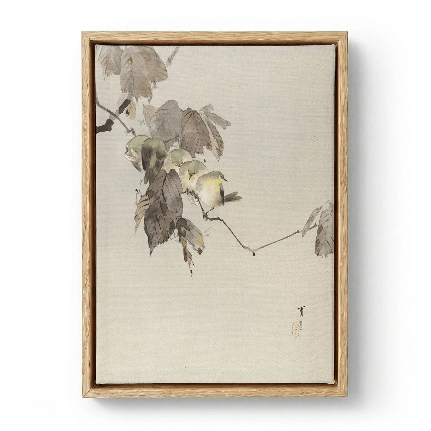 Birds on a Branch by Watanabe Seitei