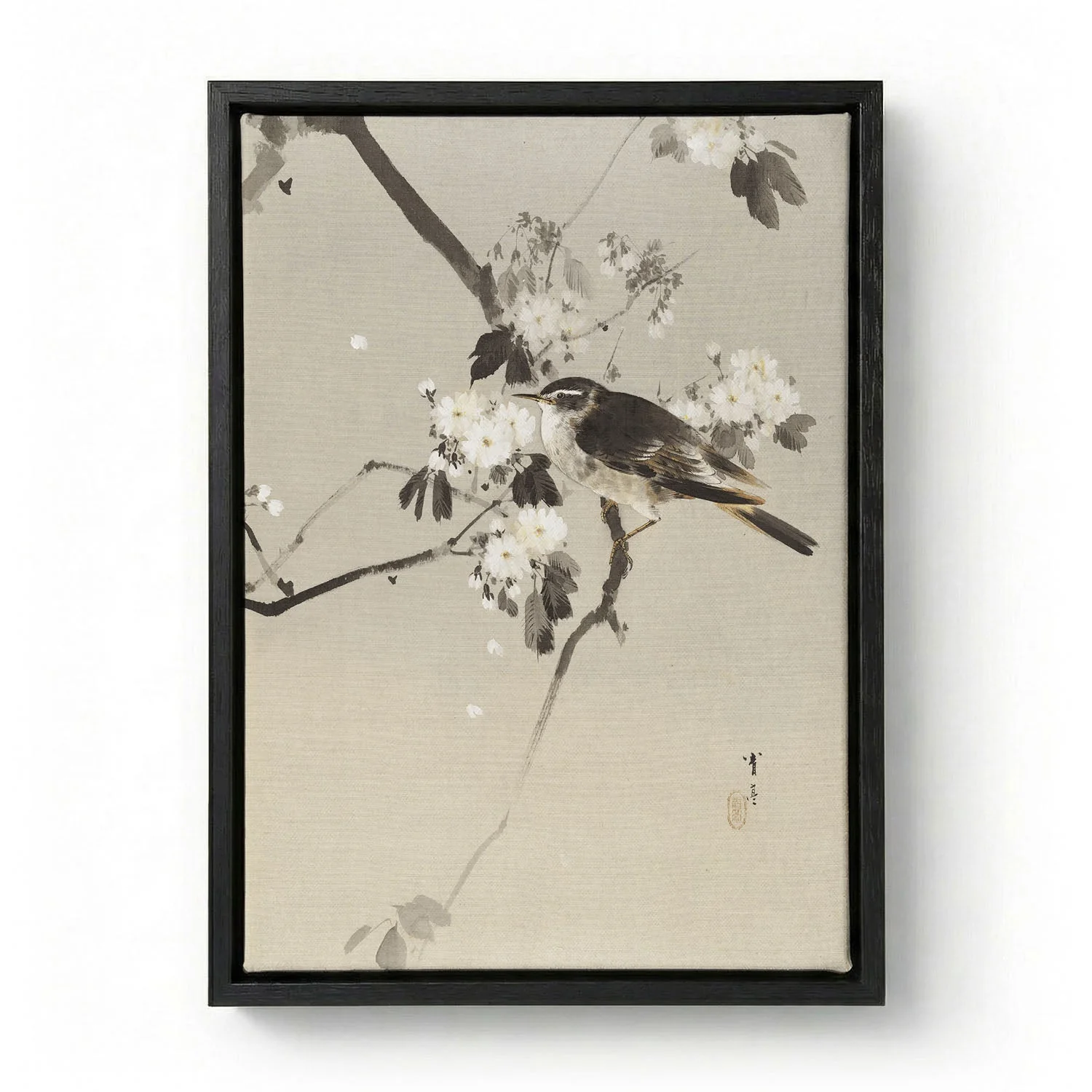 Birds on a Flowering Branch (1887) by Watanabe Seitei - Image 5