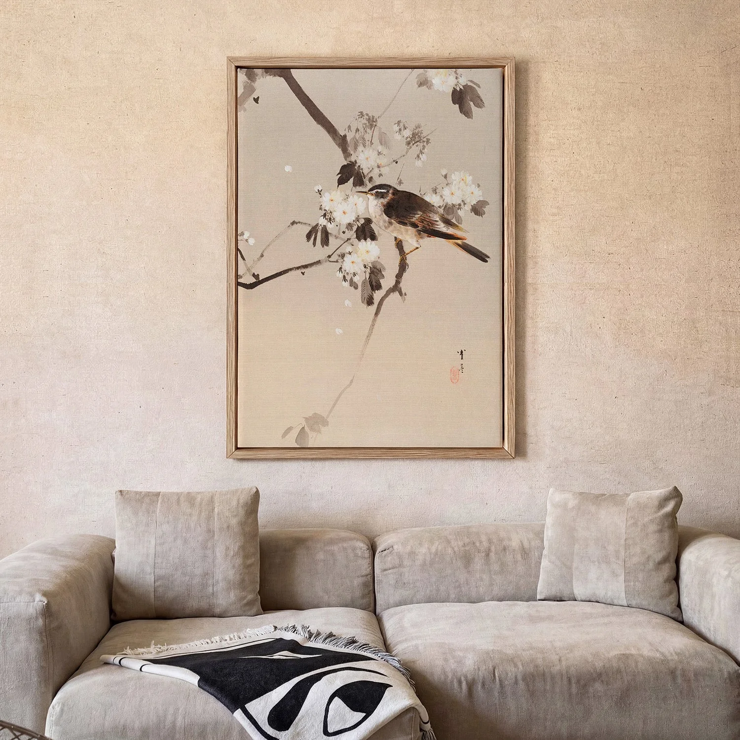 Birds on a Flowering Branch (1887) by WANTANABE SEITEI - Image 2