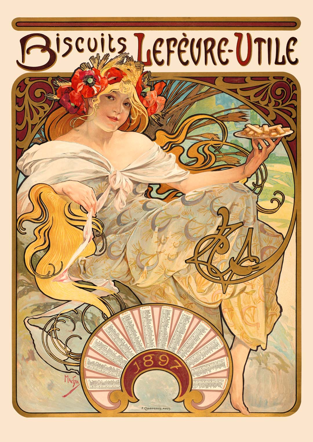 Biscuits Lefèvre Utile by Alphonse Mucha - Image 8