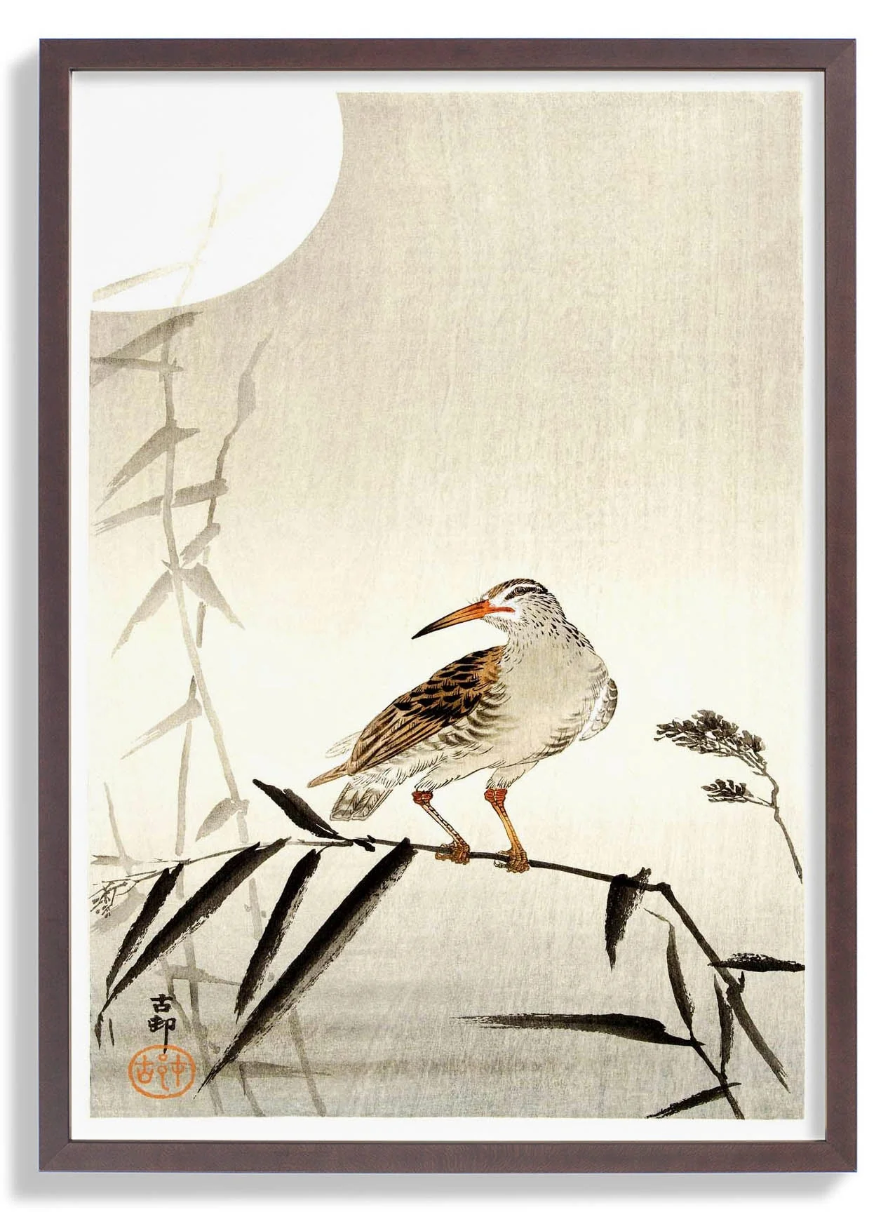 Black Horseman on Bamboo by Ohara Koson - Image 7