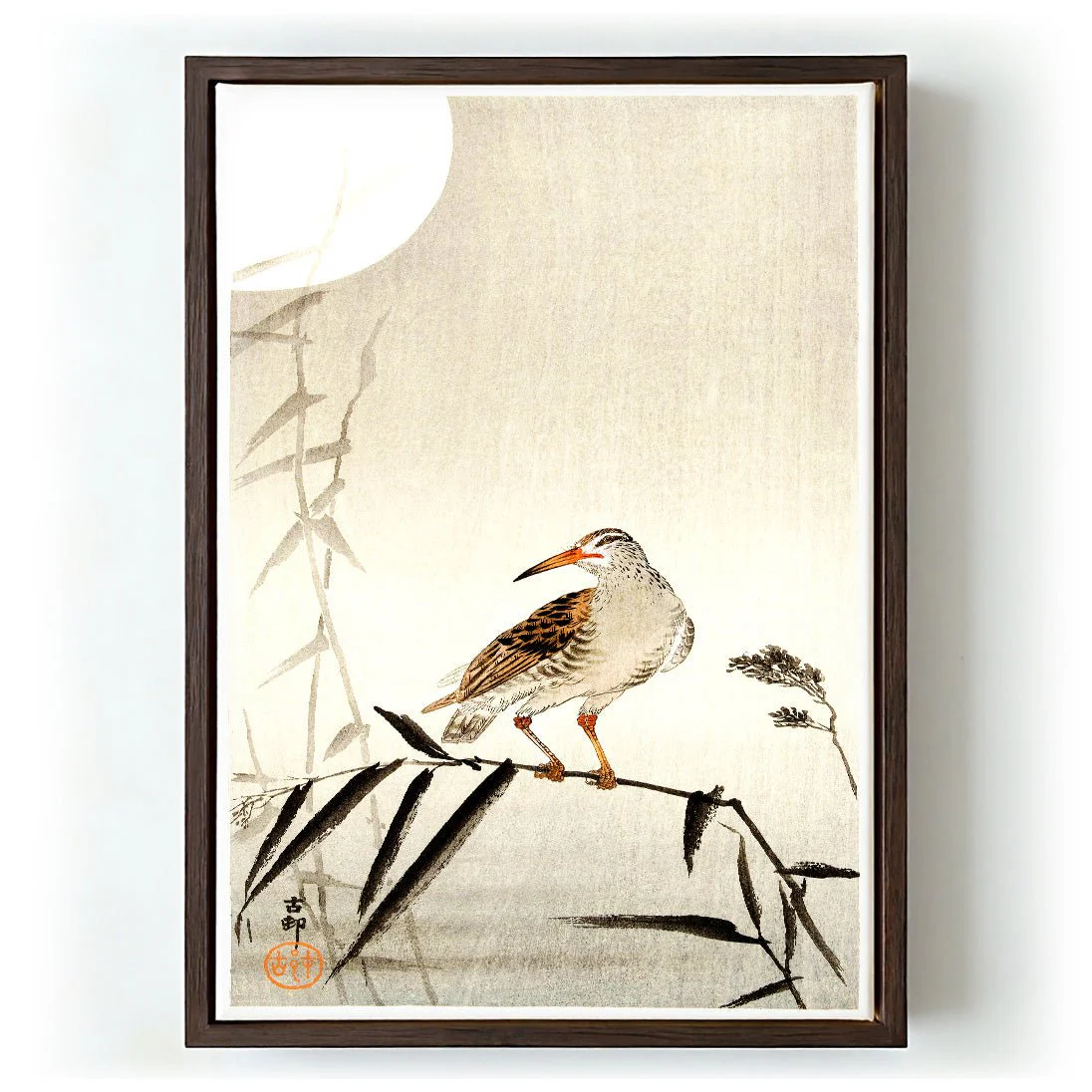 Black Horseman on Bamboo by Ohara Koson - Image 5