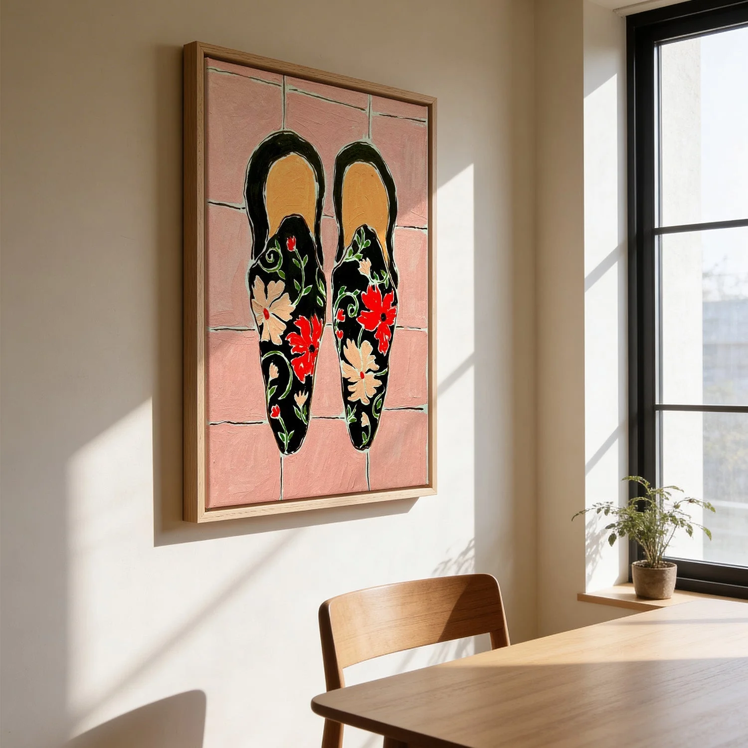 Black Shoes On Pink Tiles by Rushati Chowdhury - Image 3