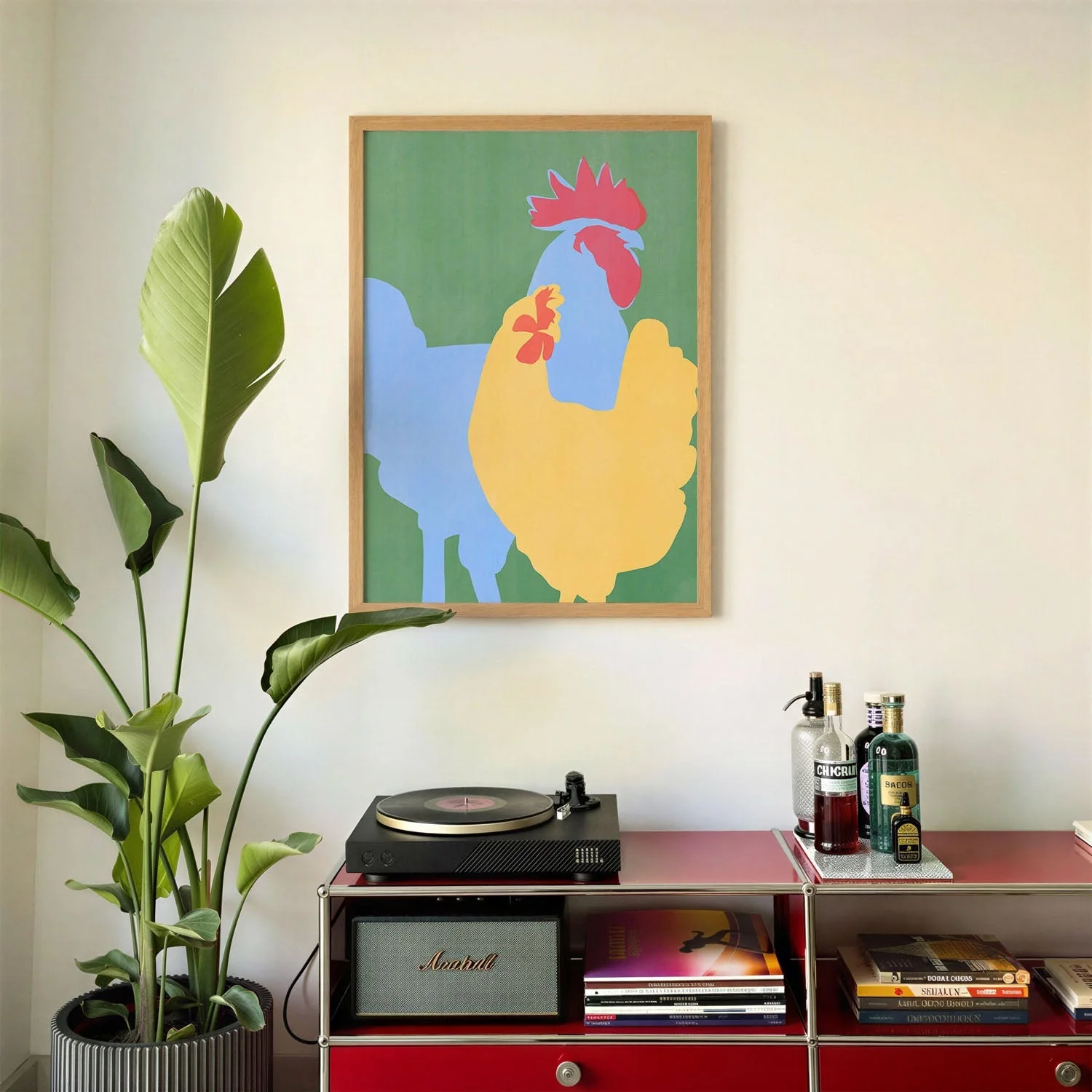Blue Rooster Yellow Hen by Little Dean - Image 2
