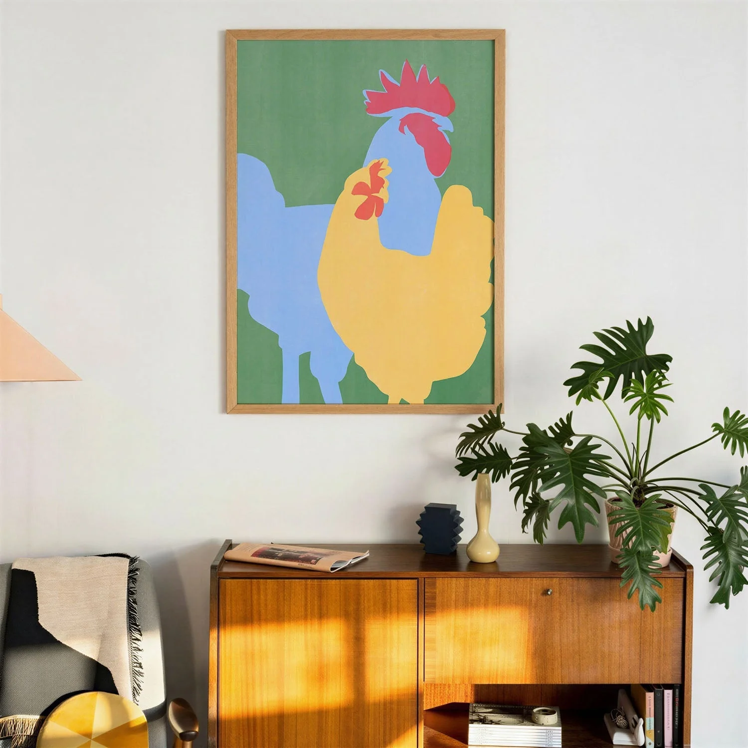 Blue Rooster Yellow Hen by Little Dean - Image 3