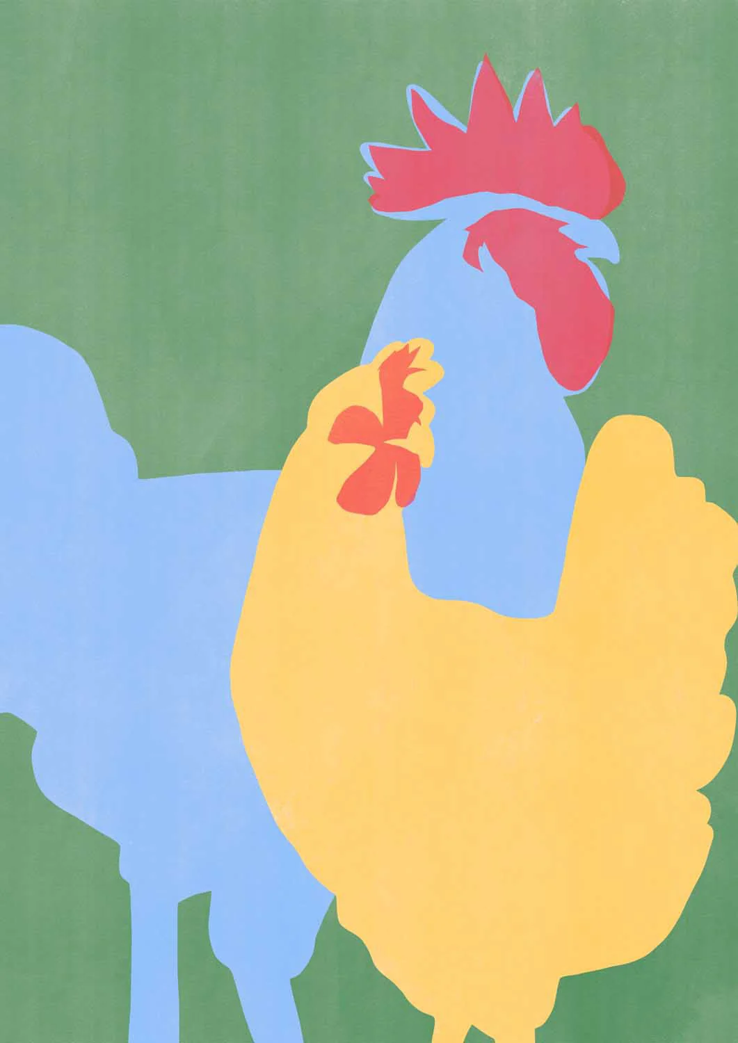 Blue Rooster Yellow Hen by Little Dean - Image 7