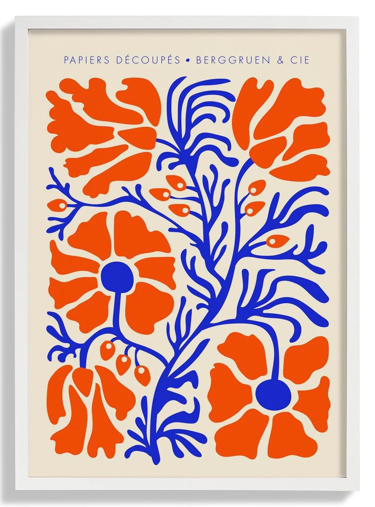Blumen Blue Orange Papiers Découpés Art Exhibition - Image 5