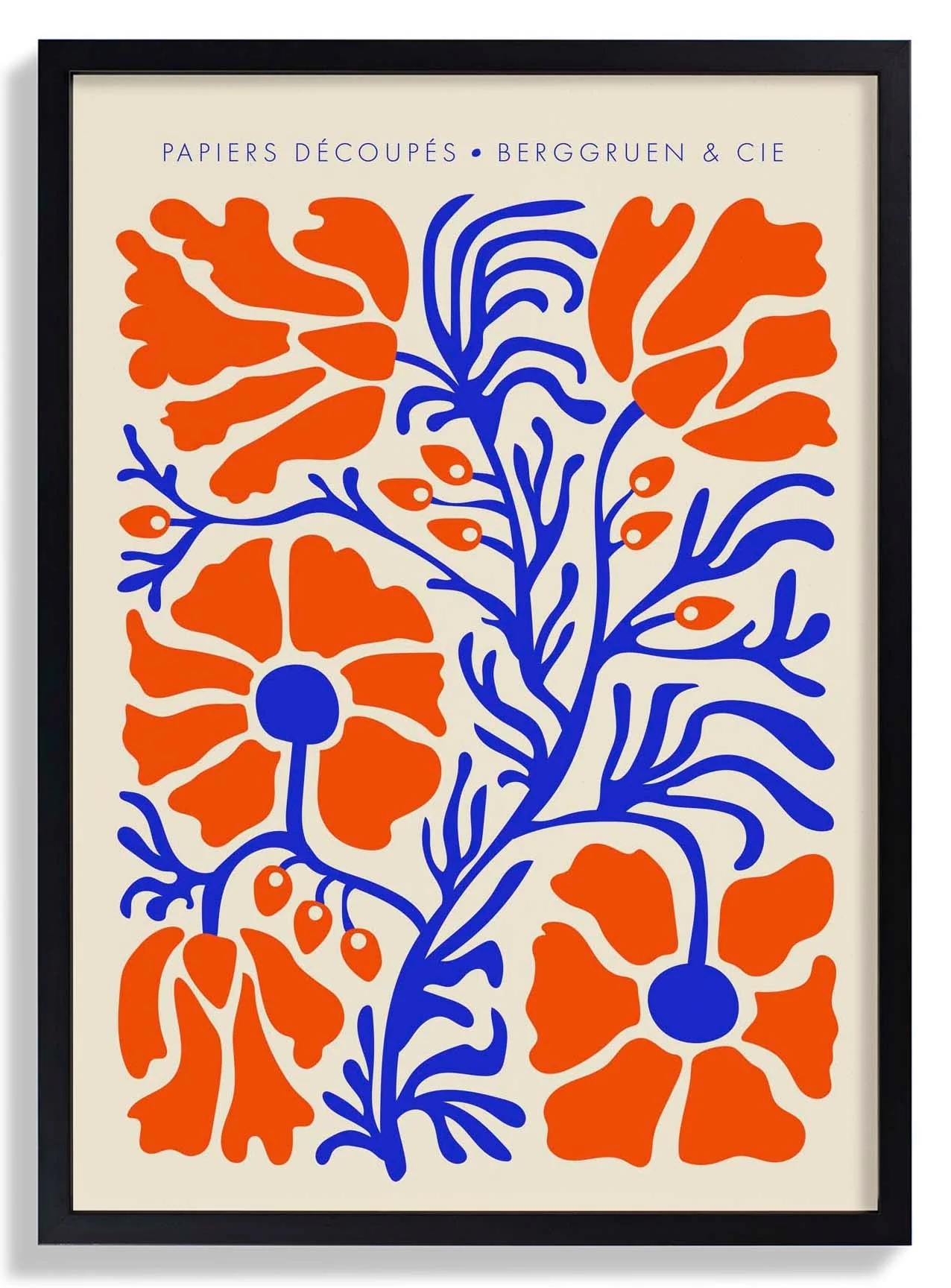 Blumen Blue Orange Papiers Découpés Art Exhibition - Image 6