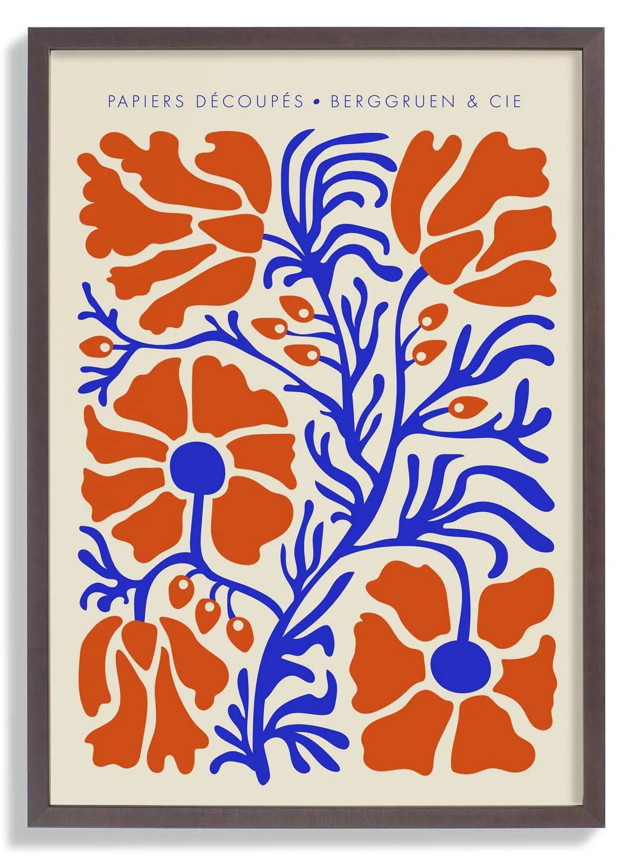 Blumen Blue Orange Papiers Découpés Art Exhibition - Image 7