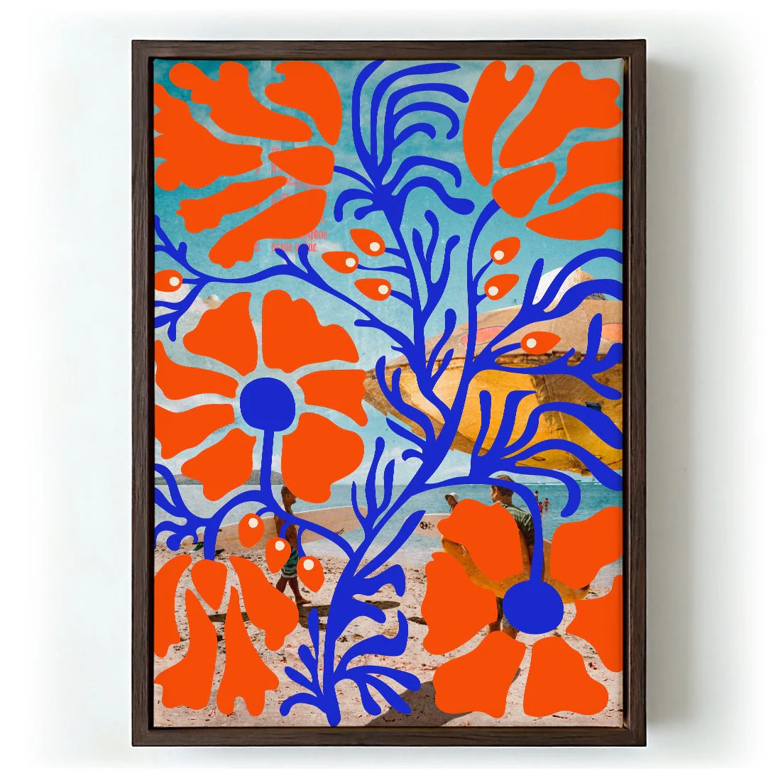 Blumen Blue Orange Papiers Découpés Art Exhibition - Image 5