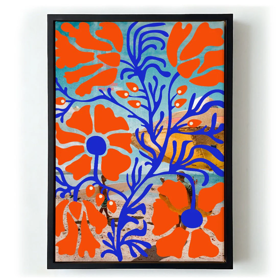 Blumen Blue Orange Papiers Découpés Art Exhibition - Image 6