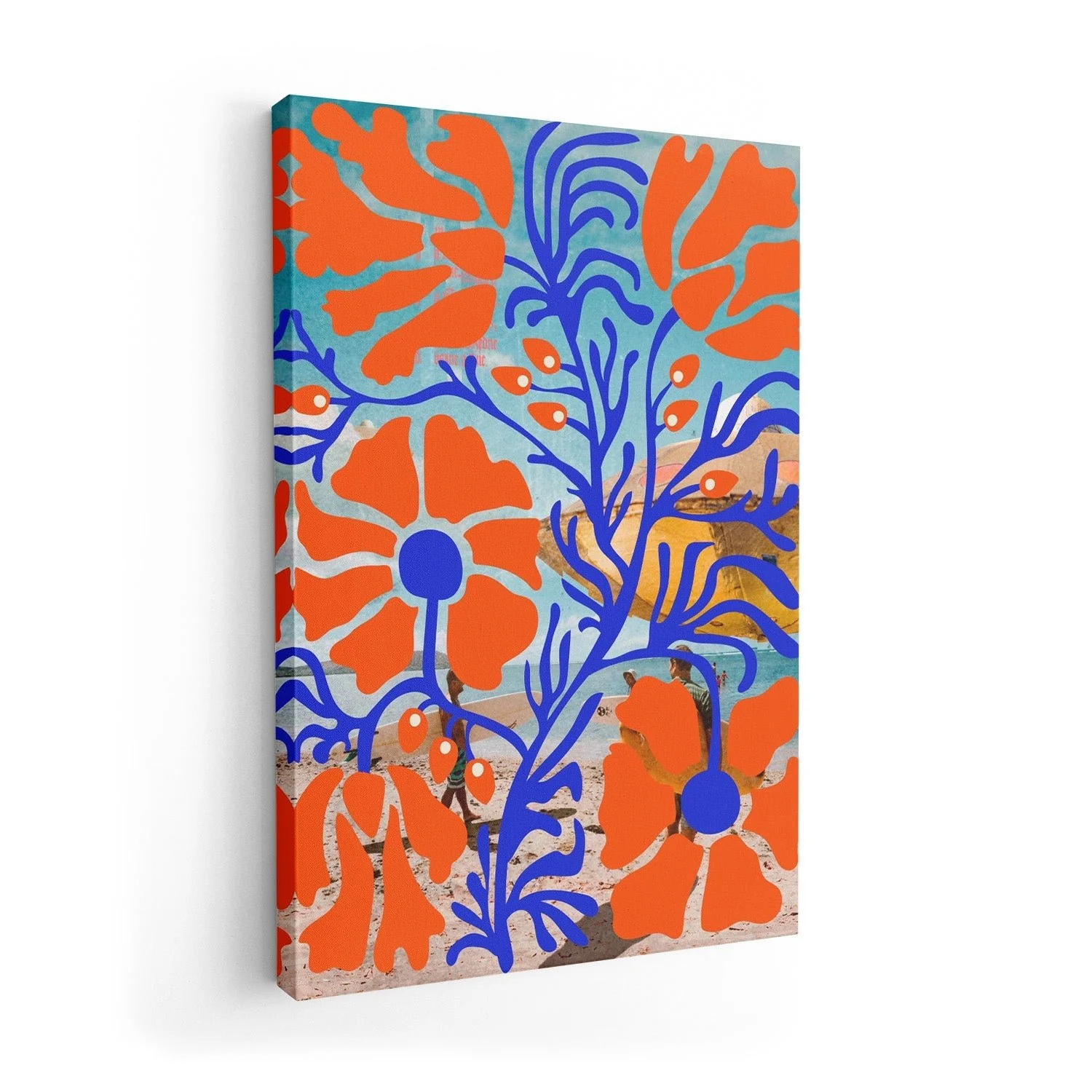 Blumen Blue Orange Papiers Découpés Art Exhibition - Image 7