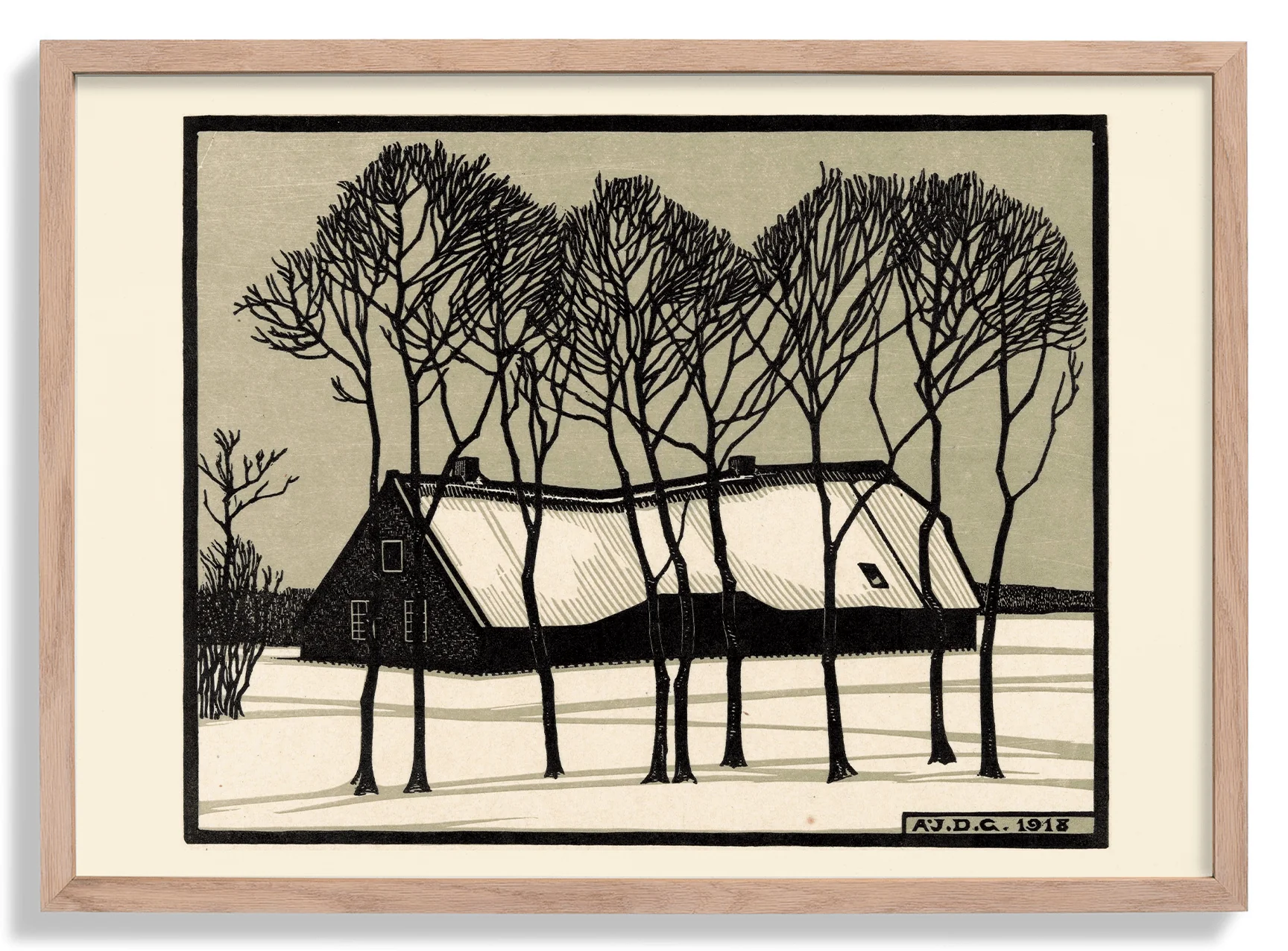 Boerderij in de sneeuw by Julie de Graag