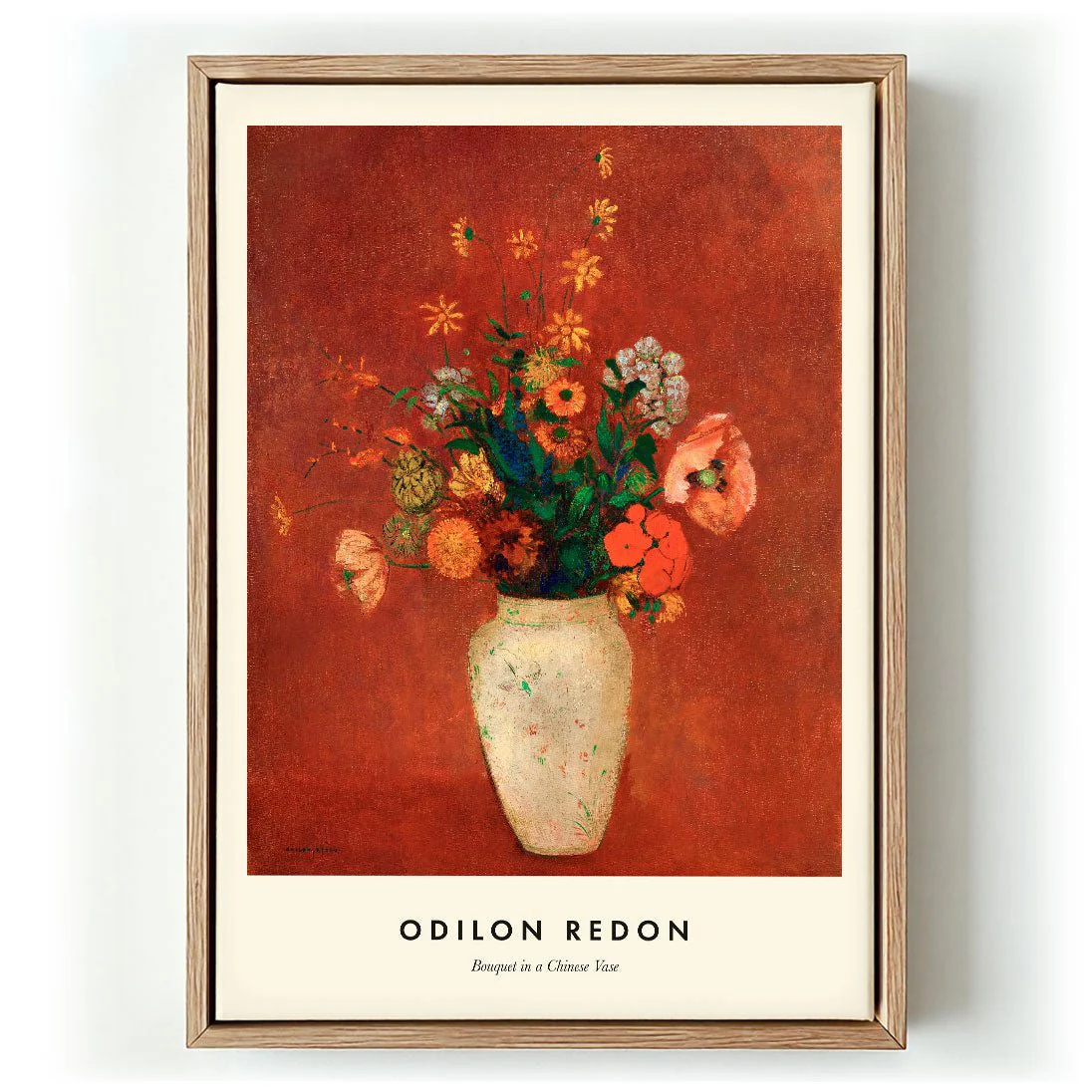Bouquet in a Chinese Vase by Odilon Redon