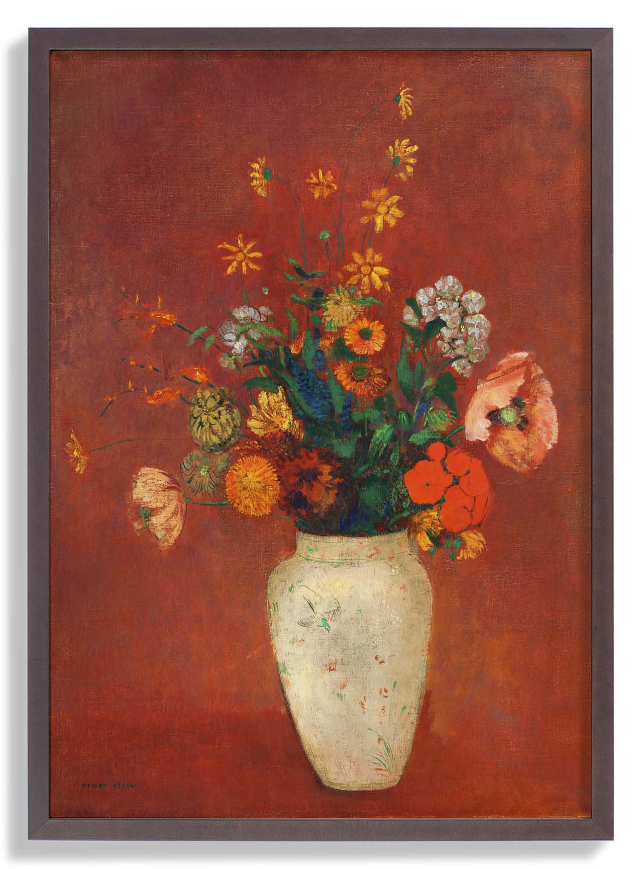 Bouquet in a Chinese Vase Painting by Odilon Redon - Image 7