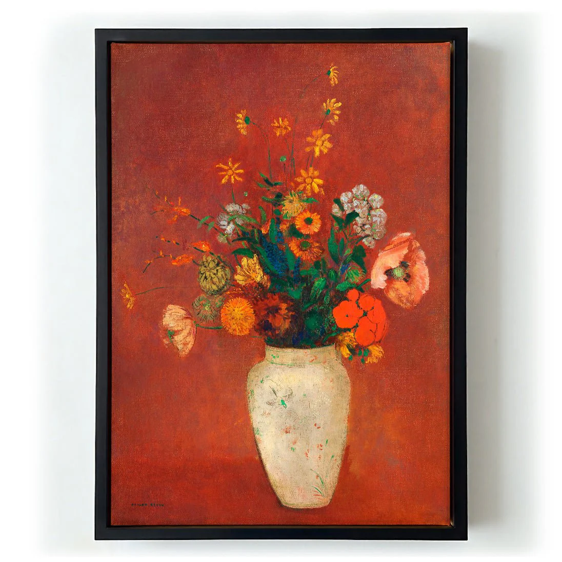 Bouquet in a Chinese Vase Painting by Odilon Redon - Image 5