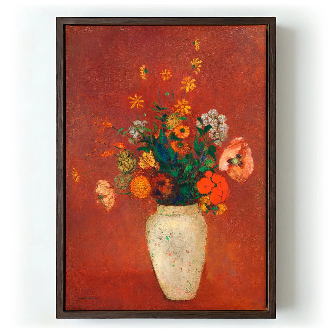 Bouquet in a Chinese Vase Painting by Odilon Redon - Image 6