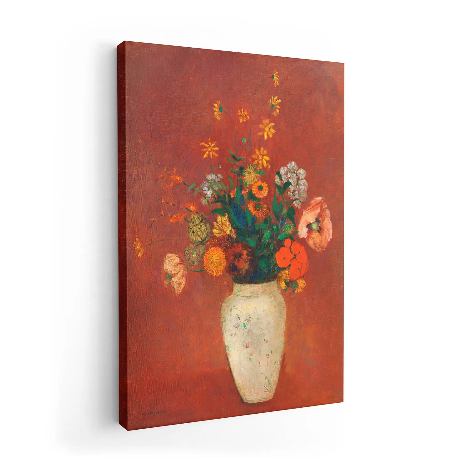 Bouquet in a Chinese Vase Painting by Odilon Redon - Image 7
