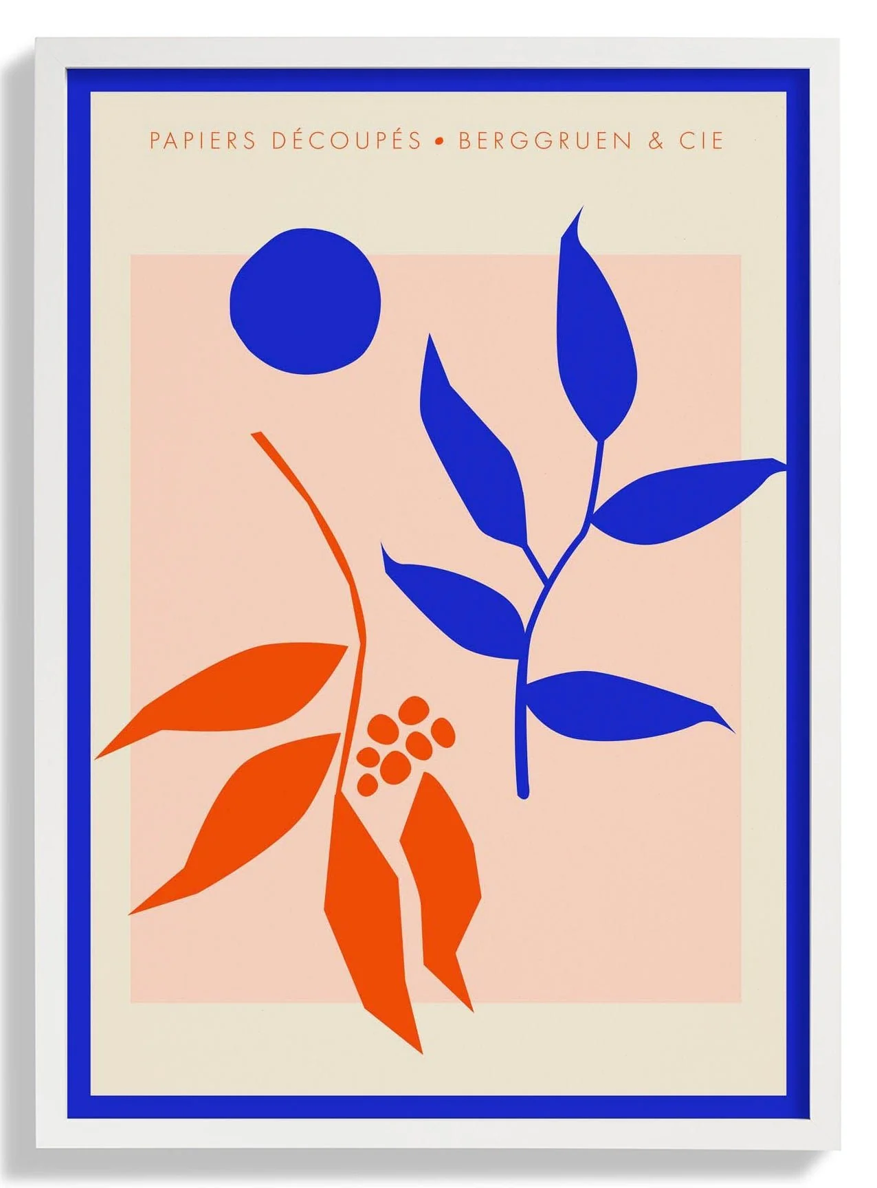 Branches Blue Orange Papiers Découpés Art Exhibition - Image 5