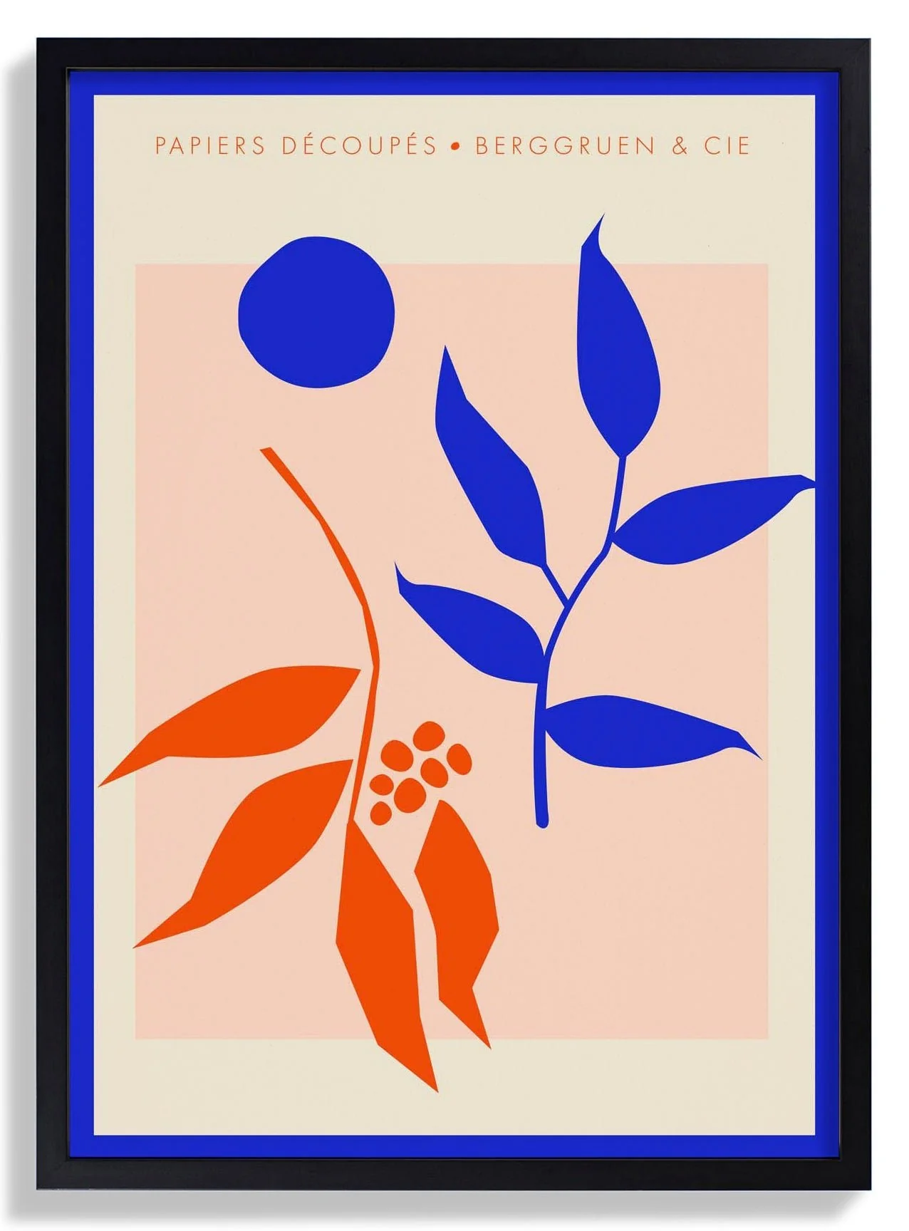 Branches Blue Orange Papiers Découpés Art Exhibition - Image 6
