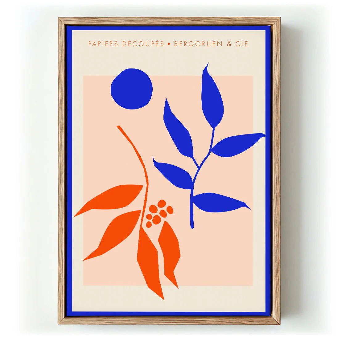 Branches Blue Orange Papiers Découpés Art Exhibition