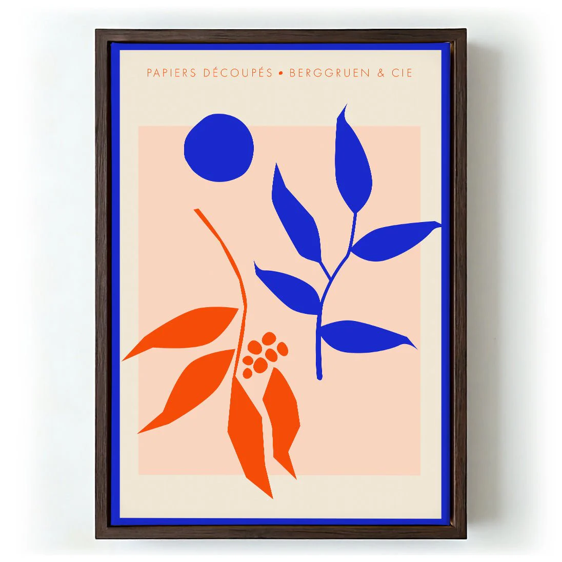 Branches Blue Orange Papiers Découpés Art Exhibition - Image 5