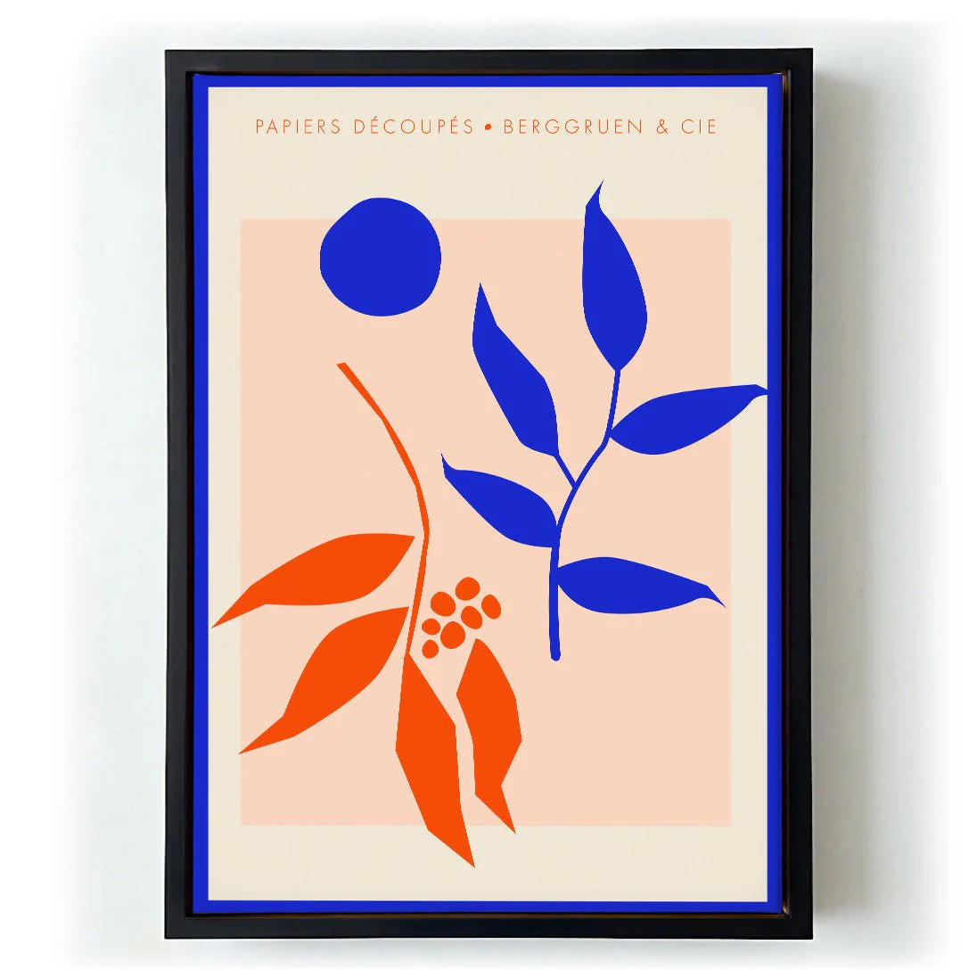 Branches Blue Orange Papiers Découpés Art Exhibition - Image 6