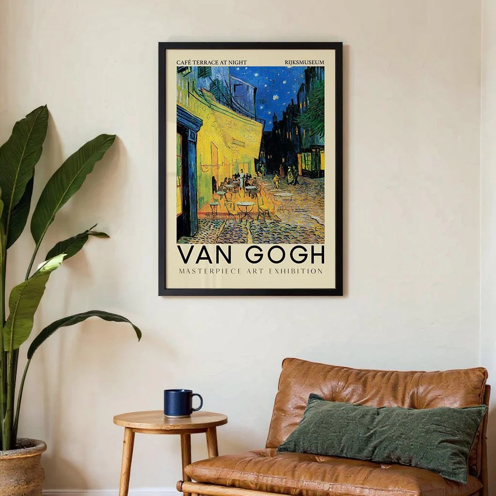 Café Terrace at Night Art Exhibition by Van Gogh - Image 3