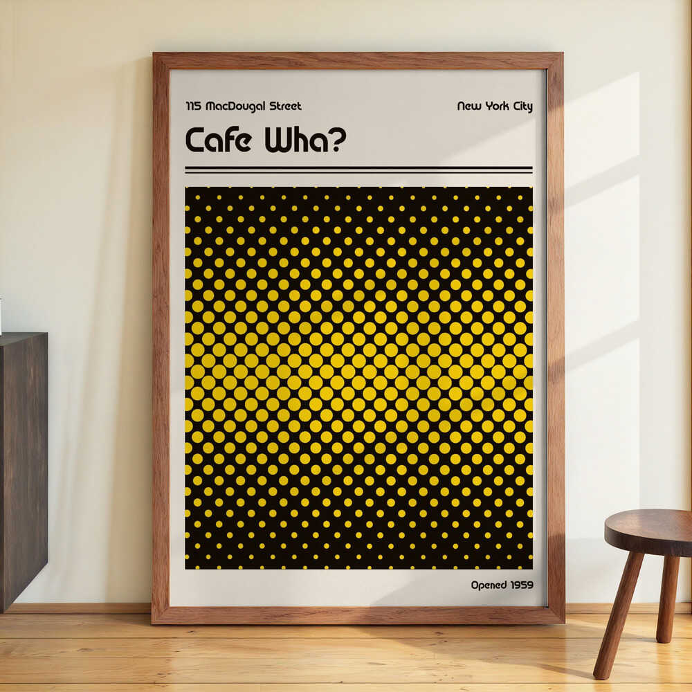 Cafe Wha Retro Poster by Retrodrome - Image 3